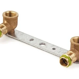Kupfer Pressfitting Sudo-PressWandwinkel auf Montageplatte gerade Stichmaß 150 mm 15 mm - 1/2" Kontur V DVGW Knallerangebot