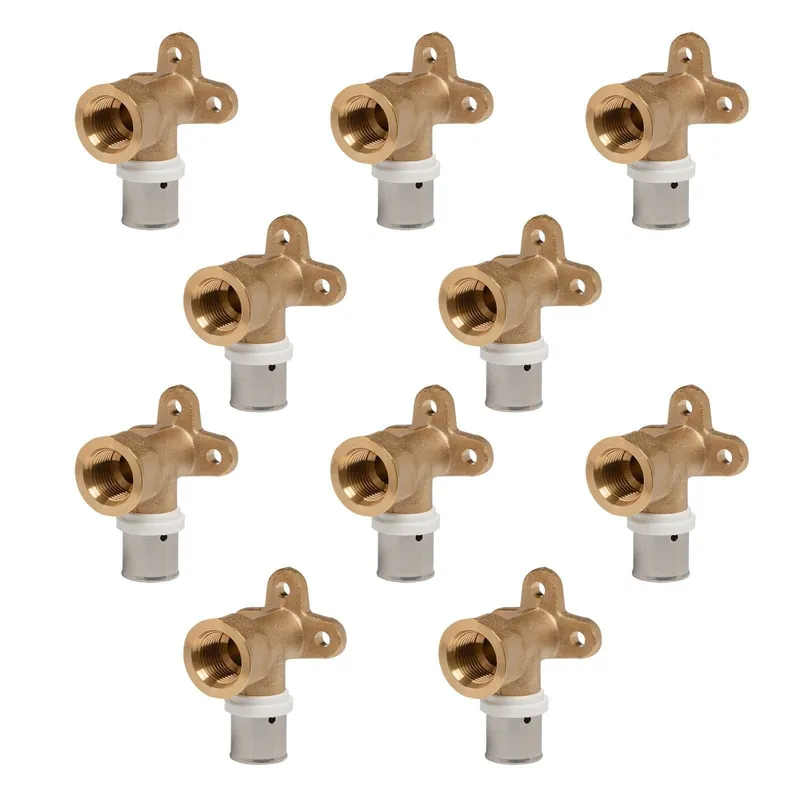 Selfio-Press Aluverbund Pressfitting Wandwinkel 20 x 2 - 1/2" - 52 mm TH + U Kontur DVGW - 10 Stück Neu