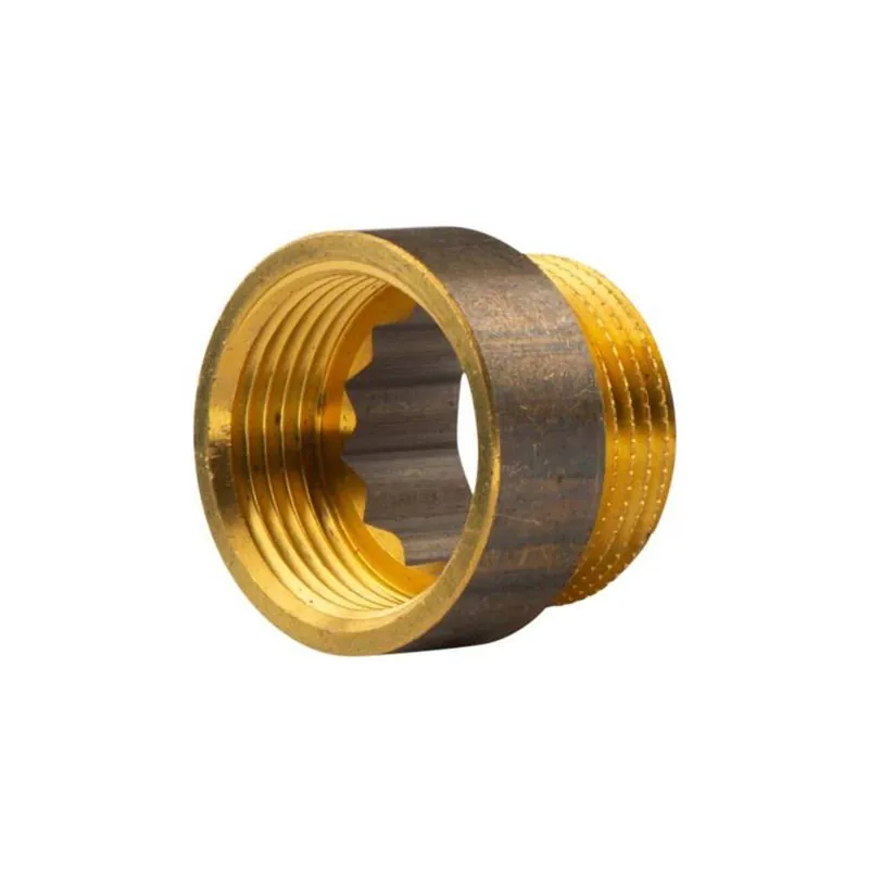 Messing Gewinde-Fitting Hahnverlängerung IG/AG 1" (DN25) L=15mm, schwere Ausführung Top-Angebot