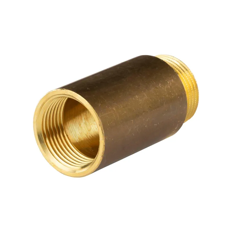 Messing Gewinde-Fitting Hahnverlängerung IG/AG 1" (DN 25) Länge 60 mm - schwere Ausführung Neu Im Sortiment