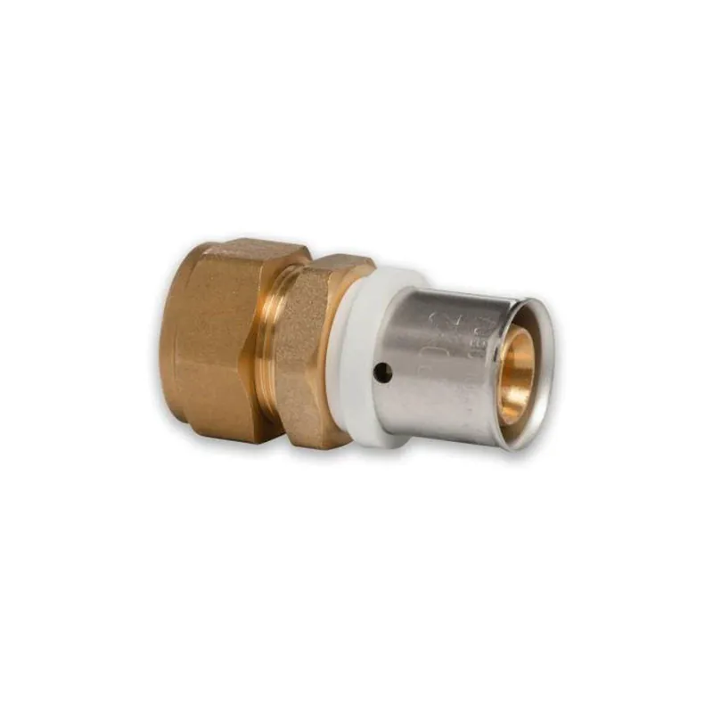 Sonderangebot Selfio-Press Aluverbund Pressfitting Übergang Kupferrohr 20 x 2 - 18 mm (zum Schrauben) TH + U Kontur DVGW
