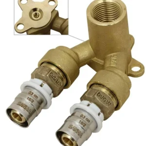 Versand Am Gleichen Tag Aluverbund Pressfitting SANHA bleifrei Wandwinkel Doppelt - U-Form 16 x 2 - 1/2" - 16 x 2 Multikontur DVGW