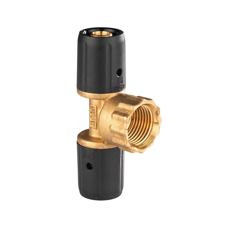 Selfio-Steck Aluverbund Steckfitting T-Stück mit Innengewinde 16 x 2 - 1/2" - 16 x 2 mm DVGW Angebot
