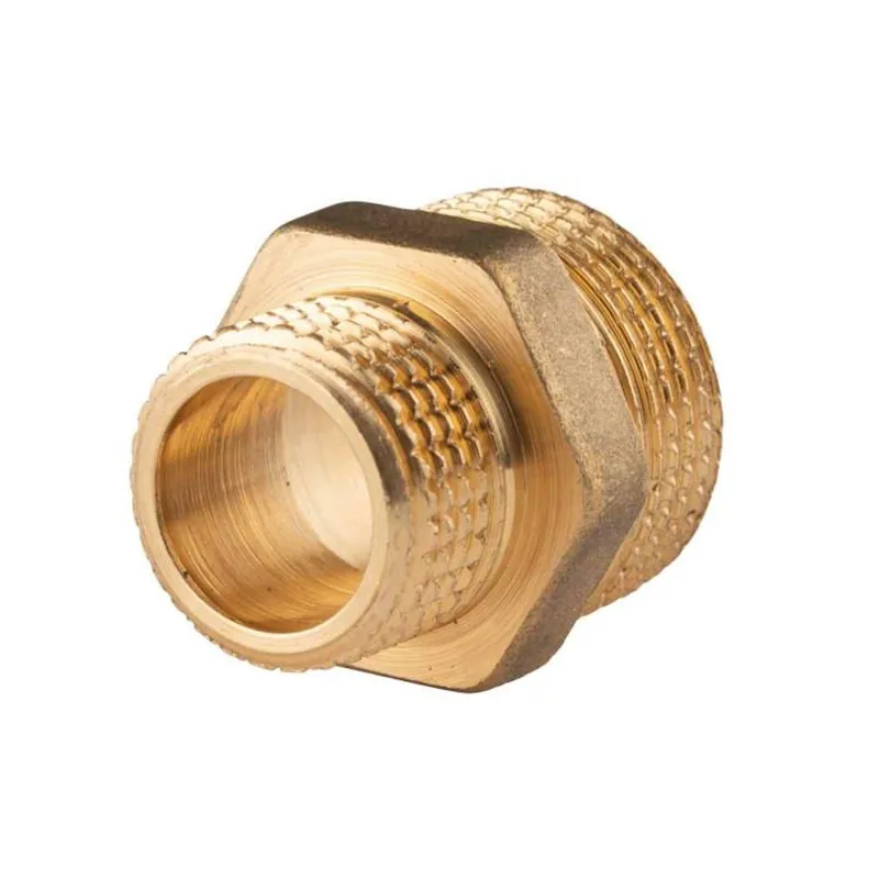 Messing Gewinde-Fitting Reduziernippel 3/4"AG (DN 20) - 1/2"AG (DN 15) - schwere Ausführung Knallerangebot