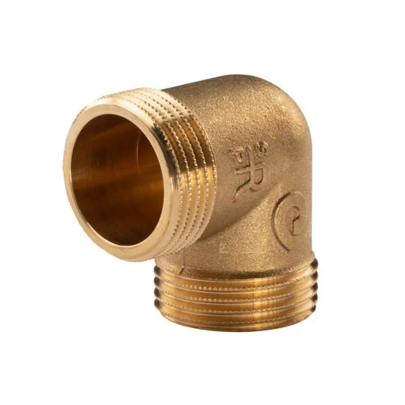 Finale Aktion Messing Gewinde-Fitting 90° Winkel 1"AG - 1"AG (DN 25) - schwere Ausführung