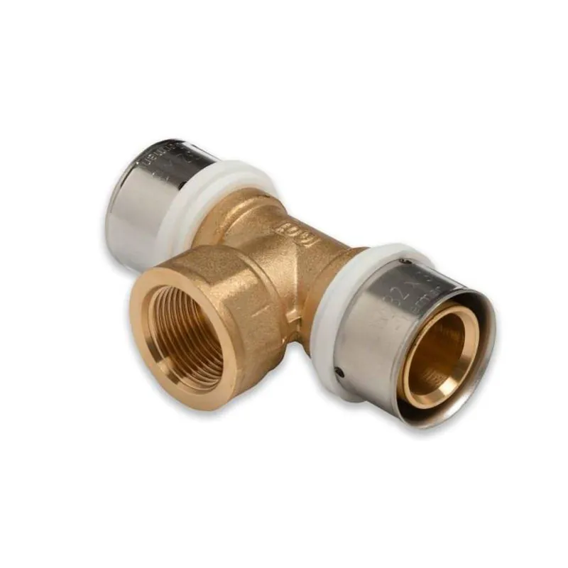 Günstig Selfio-Press Aluverbund Pressfitting T-Stück Innengewinde 32 x 3 - 3/4" - 32 x 3 TH + U Kontur DVGW