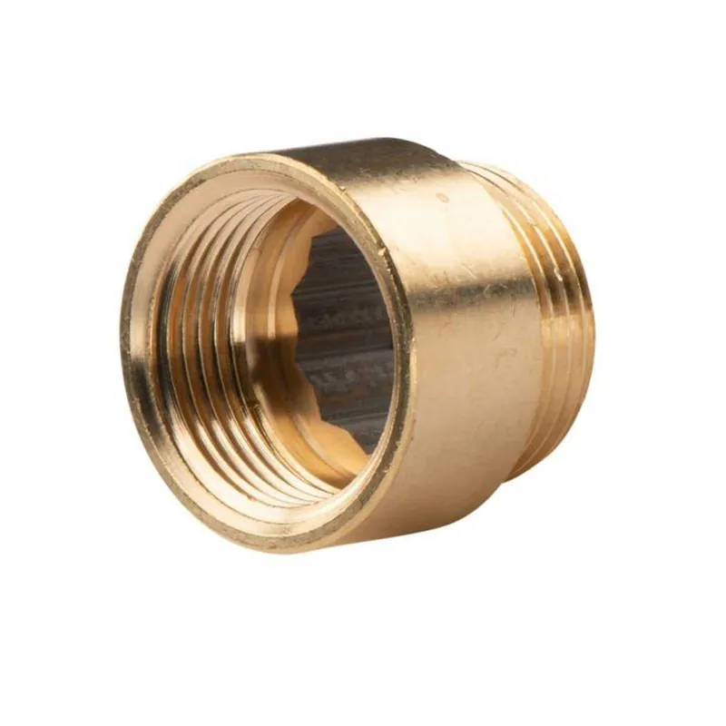 Sonderaktion Messing Gewinde-Fitting Hahnverlängerung IG/AG 1" (DN 25) Länge 20 mm - schwere Ausführung