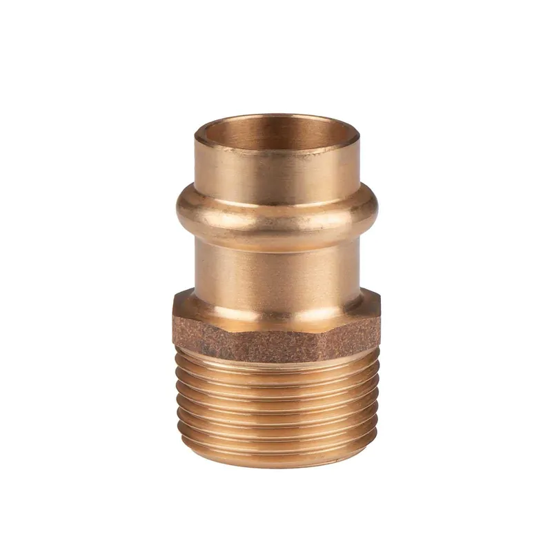 Kupfer Pressfitting Übergang aus Rotguss 18 mm - 3/4" AG V+M-Kontur DVGW Rabatt