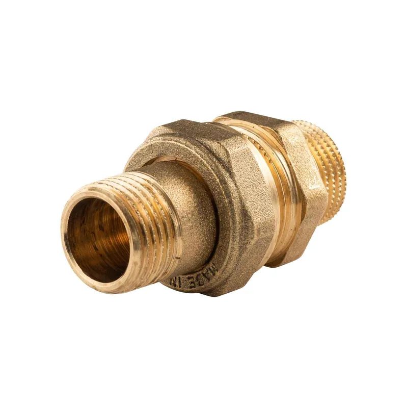 Messing Gewinde-Fitting Verschraubung gerade flachdichtend 1/2"AG - 1/2"AG (DN 15) - schwere Ausführung Top-Preis