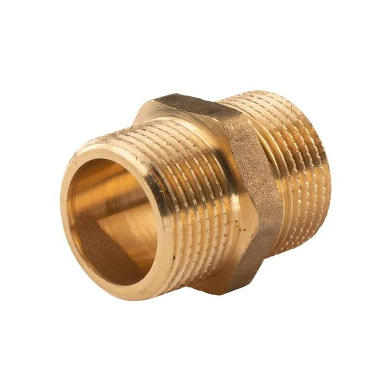 Messing Gewinde-Fitting Doppelnippel mit Langgewinde 1"AG - 1"AG (DN 25), schwere Ausführung Knallerangebot