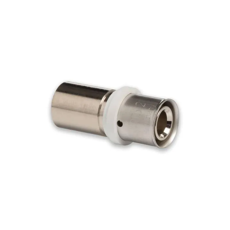 Selfio-Press Aluverbund Pressfitting Übergang Kupferrohr 20 x 2 mm - 22 mm (Pressanschluss) vernickelt TH + U Kontur Preisknaller