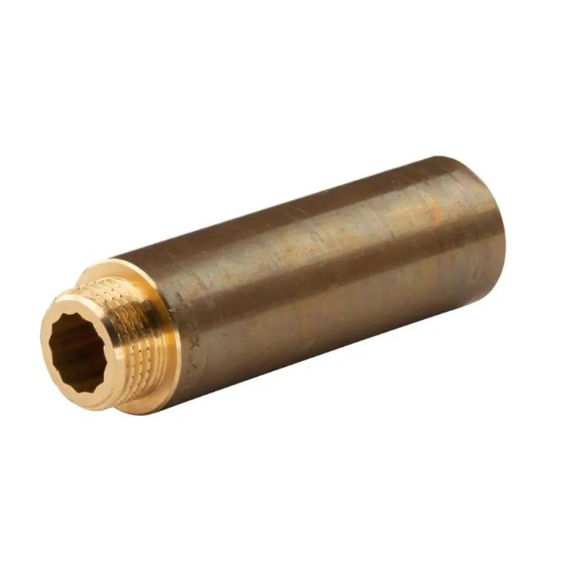 Messing Gewinde-Fitting Hahnverlängerung IG/AG 1/2" (DN 15) Länge 80 mm - schwere Ausführung Heißes Angebot