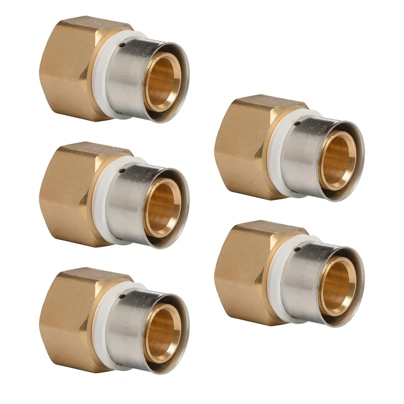 Nur Heute Selfio-Press Aluverbund Pressfitting Übergang Innengewinde 32 x 3 - 1" TH + U Kontur DVGW - 5 Stück