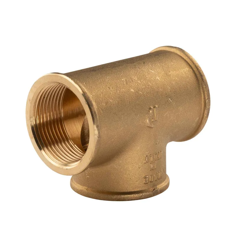 Super-Preis Messing Gewinde-Fitting T-Stück 1 1/4"IG - 1 1/4"IG - 1 1/4"IG (DN 32) - schwere Ausführung