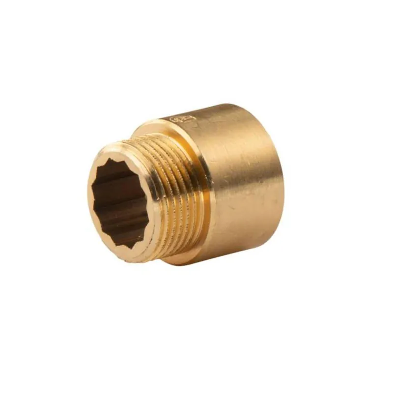 Messing Gewinde-Fitting Hahnverlängerung IG/AG 3/4" (DN 20) Länge 20 mm - schwere Ausführung Must-Have
