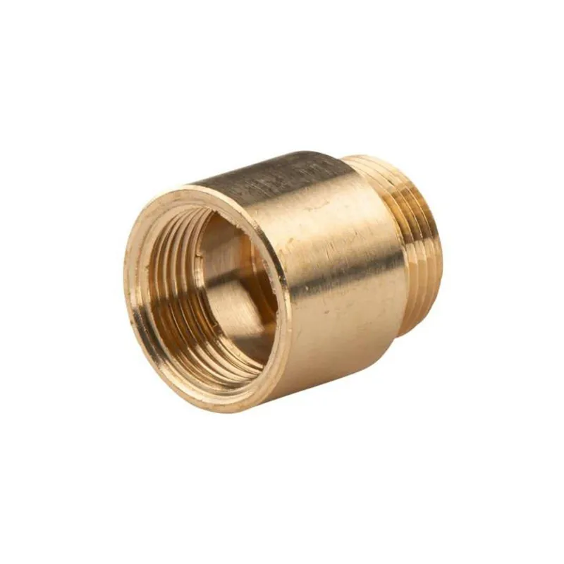 Bestpreis Messing Gewinde-Fitting Hahnverlängerung IG/AG 1" (DN 25) Länge 30 mm - schwere Ausführung