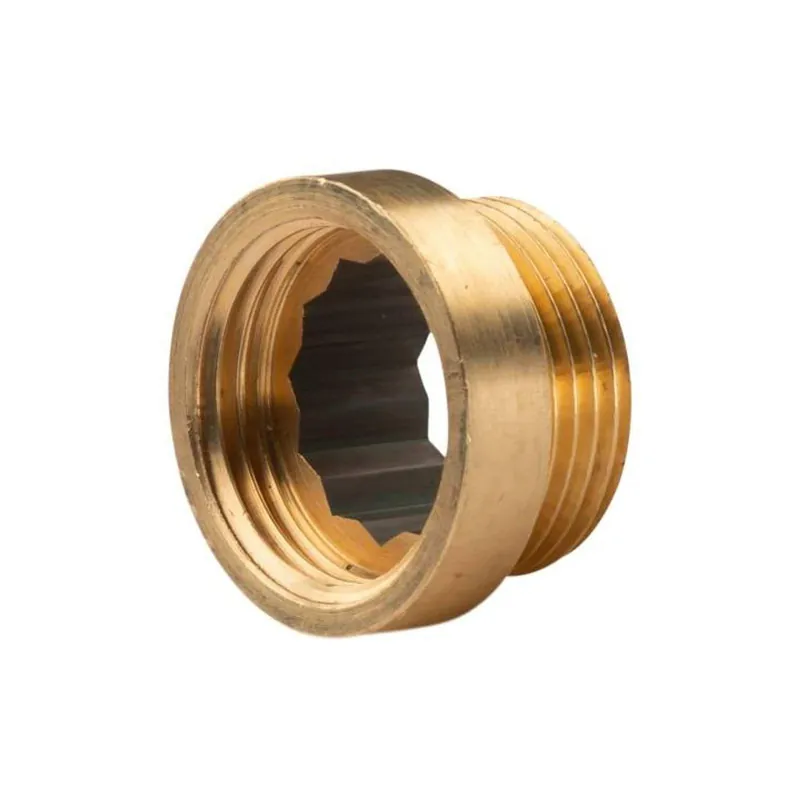 Messing Gewinde-Fitting Hahnverlängerung IG/AG 1" (DN25) L=10mm - schwere Ausführung Super-Preis