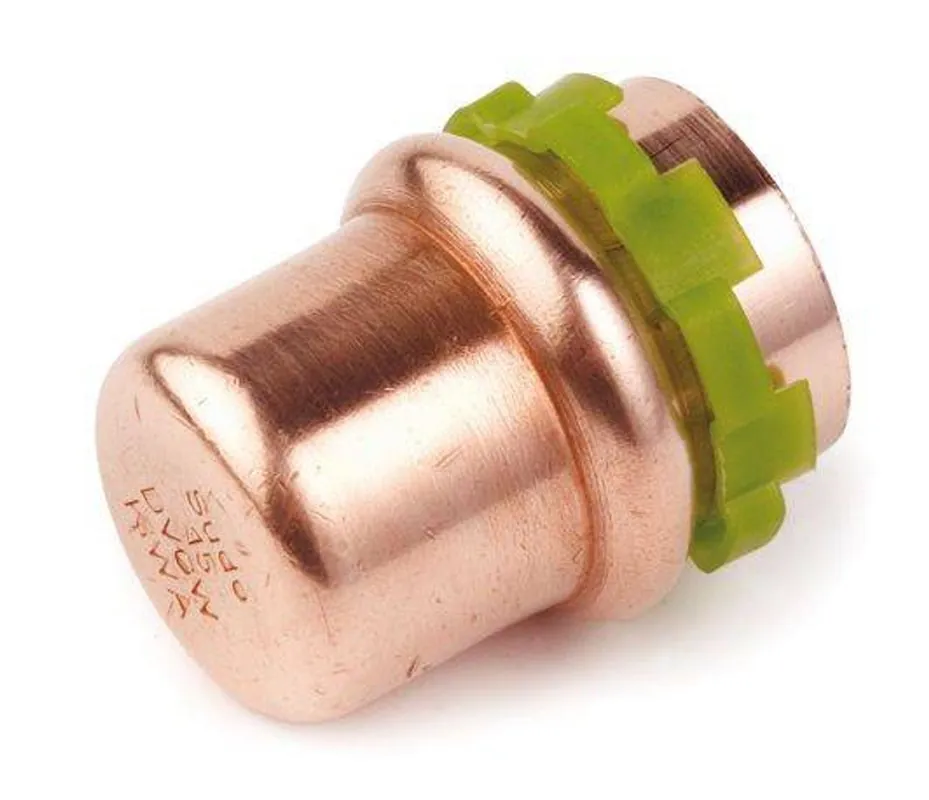 Kupfer Pressfitting Sudo-Press Stopfen 12 mm Kontur V DVGW Meistverkauft