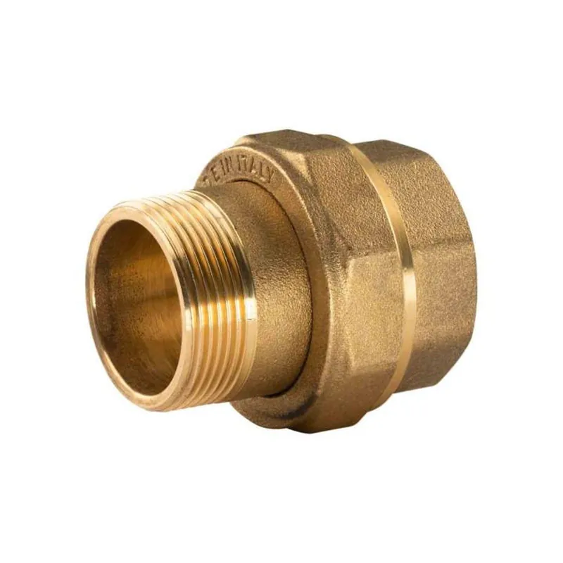 Neuheit Messing Gewinde-Fitting Verschraubung gerade flachdichtend 1 1/2"IG - 1 1/2"AG (DN 40) - schwere Ausführung