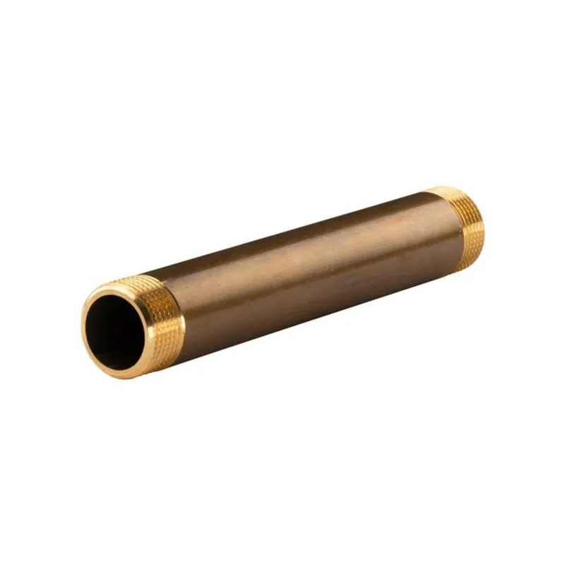Messing Gewinde-Fitting Distanz Doppelnippel 1"-1" L200mm, schwere Ausführung Neue Ware