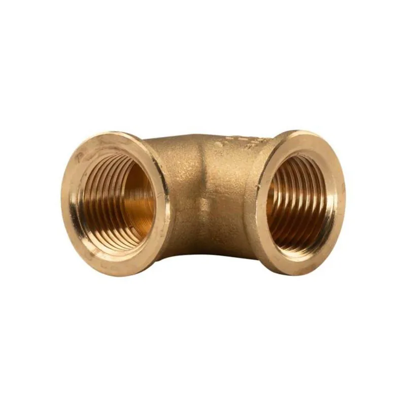 Messing Gewinde-Fitting 90° Winkel 1/2"IG - 1/2"IG (DN 15) - schwere Ausführung Preiswert