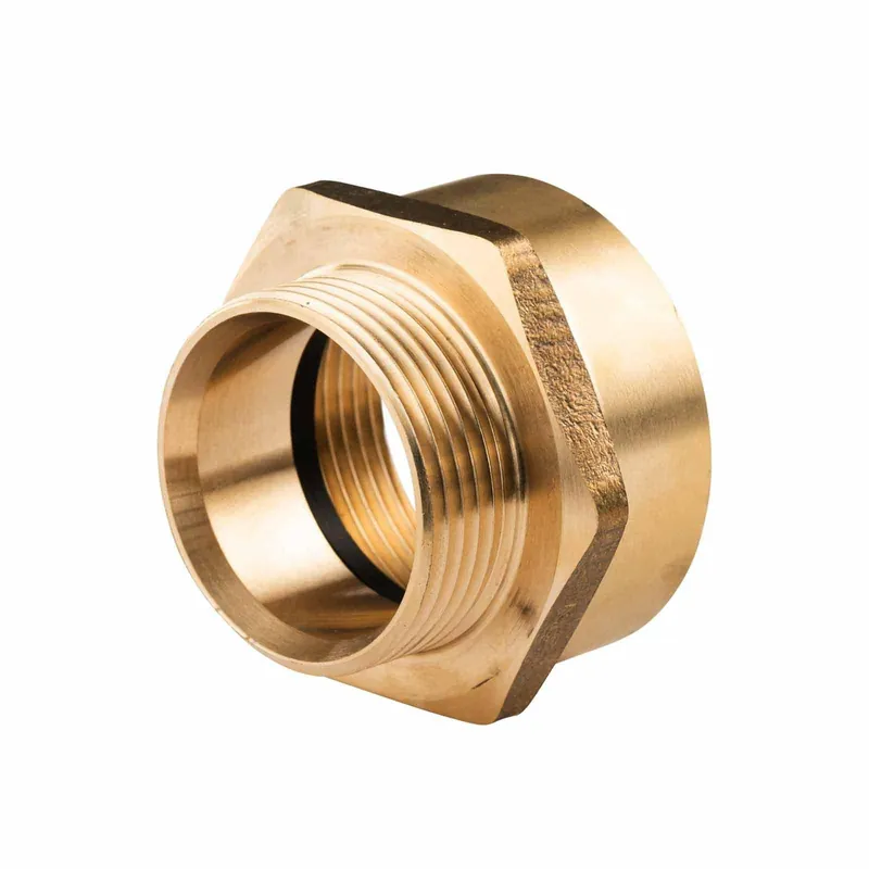 Messing Gewinde-Fitting Reduzierstück 1 1/2"IG (DN 40) - 1 1/4"AG (DN 32) - schwere Ausführung Zertifiziert