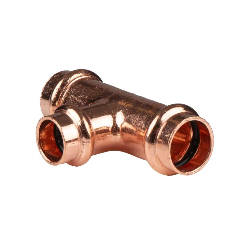 Kupfer Pressfitting T-Stück Mittelgang reduziert 18 x 15 x 18 mm V+M-Kontur DVGW Neue Ware