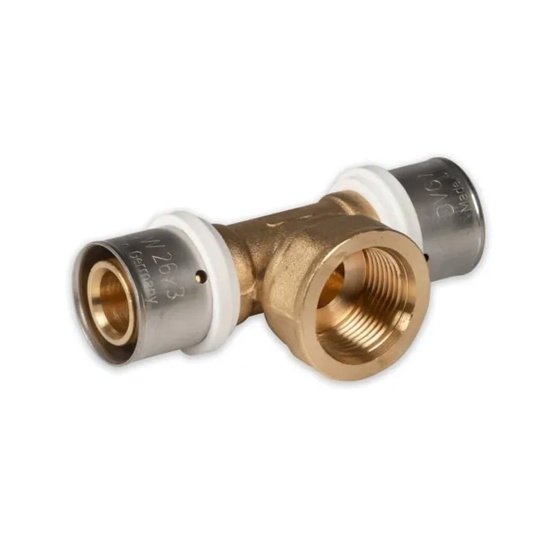 Selfio-Press Aluverbund Pressfitting T-Stück Innengewinde 26 x 3 - 3/4" - 26 x 3 TH + U Kontur DVGW Mega-Angebot