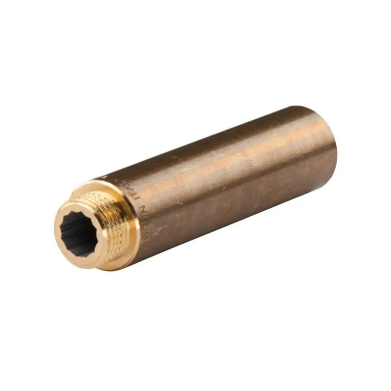 Messing Gewinde-Fitting Hahnverlängerung IG/AG 1/2" (DN 15) Länge 100 mm - schwere Ausführung Nur Heute
