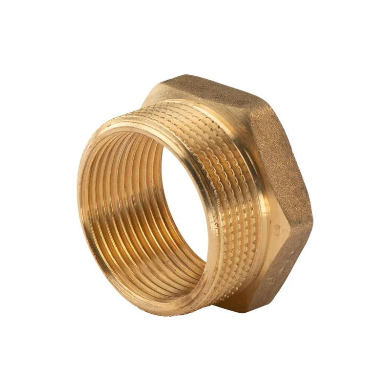 Bestseller Messing Gewinde-Fitting Reduzierung 1 1/2"AG (DN 40) - 1 1/4"IG (DN 32) - schwere Ausführung