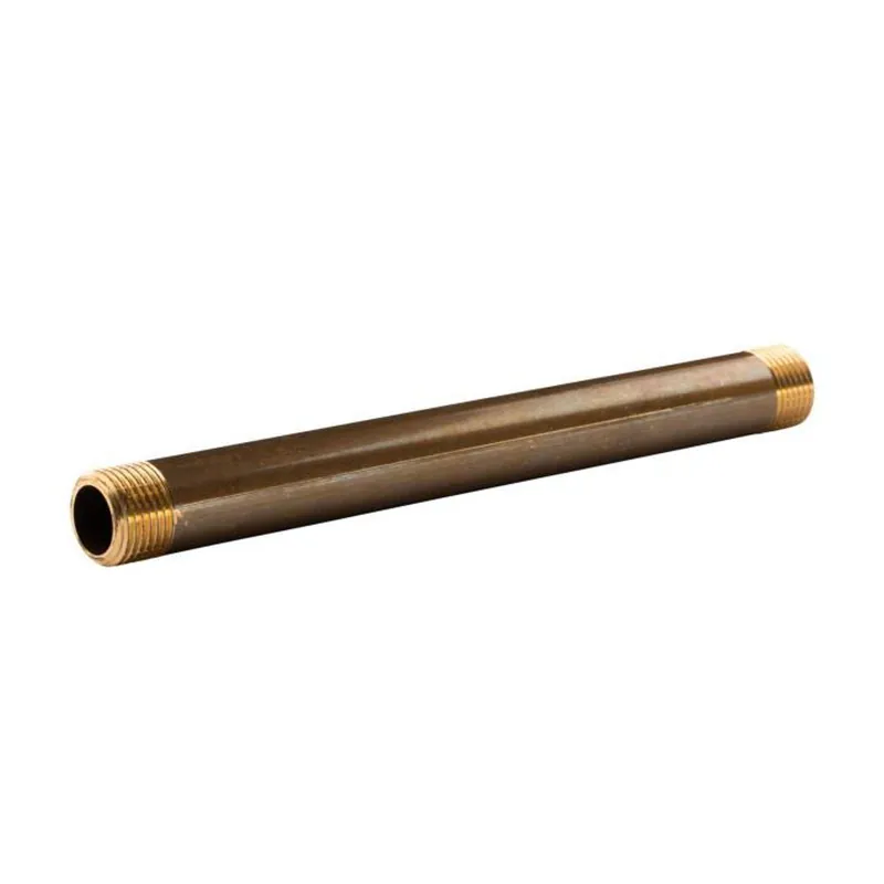 Expressversand Messing Gewinde-Fitting Distanz Doppelnippel 1/2" - 1/2" L=200mm, schwere Ausführung