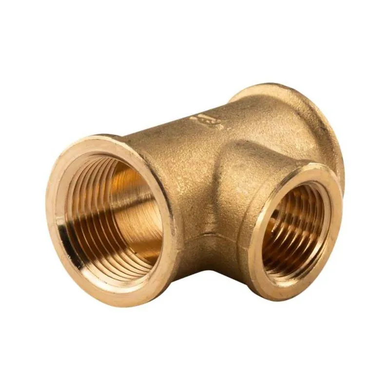 Online Kaufen Messing Gewinde-Fitting T-Stück Mittelabgang reduziert 3/4"IG - 1/2" IG - 3/4"IG - schwere Ausführung