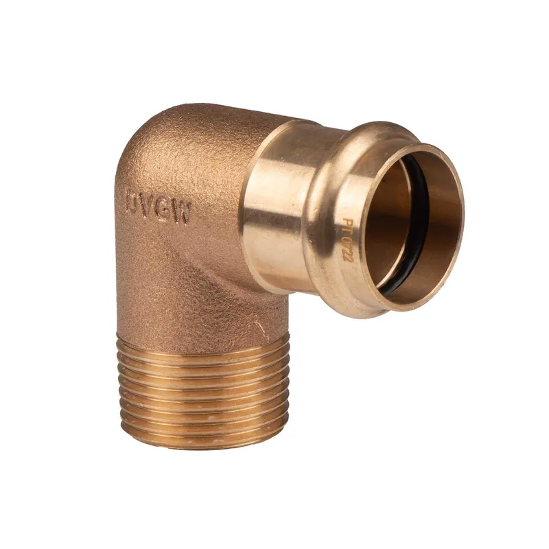 Preis Gesenkt Kupfer Pressfitting Winkel 90° aus Rotguss 28 mm - 1" AG V+M-Kontur DVGW