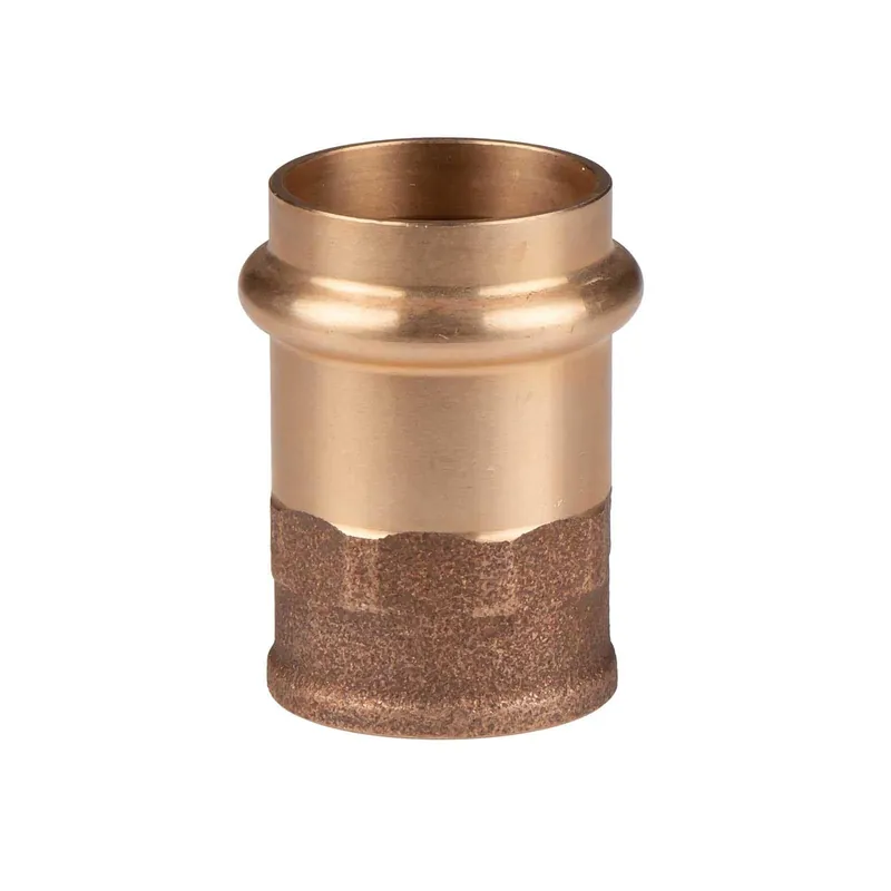 Kupfer Pressfitting Übergang aus Rotguss 28 mm - 3/4" IG V+M-Kontur DVGW Geprüft
