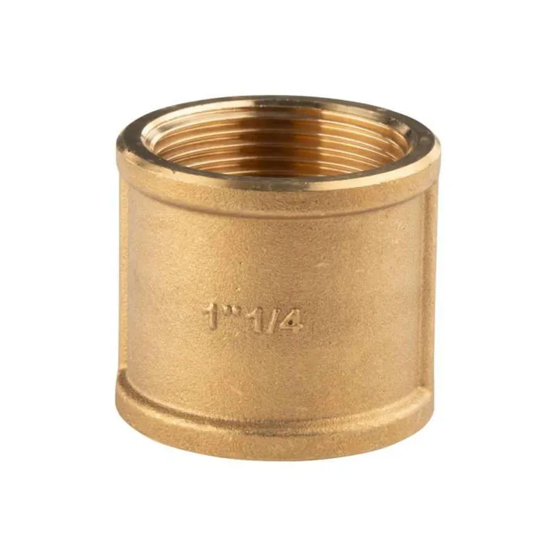 Messing Gewinde-Fitting Muffe 1 1/4"IG - 1 1/4"IG (DN 32) - schwere Ausführung Sonderaktion