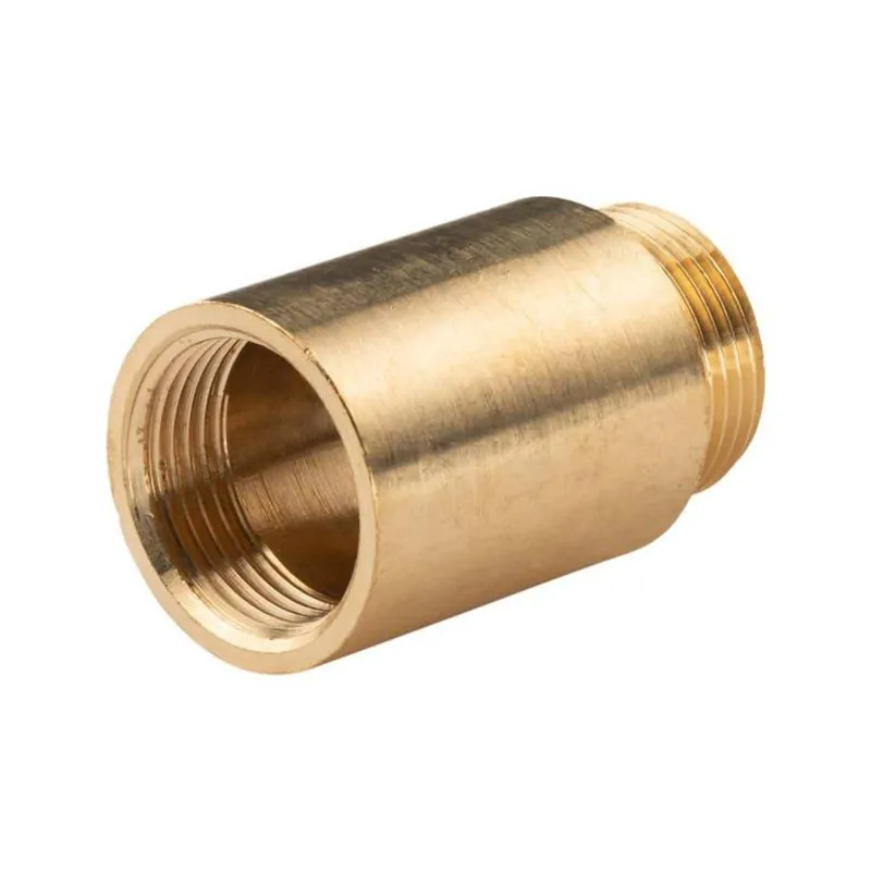 Messing Gewinde-Fitting Hahnverlängerung IG/AG 1" (DN 25) Länge 50mm - schwere Ausführung Markenprodukt