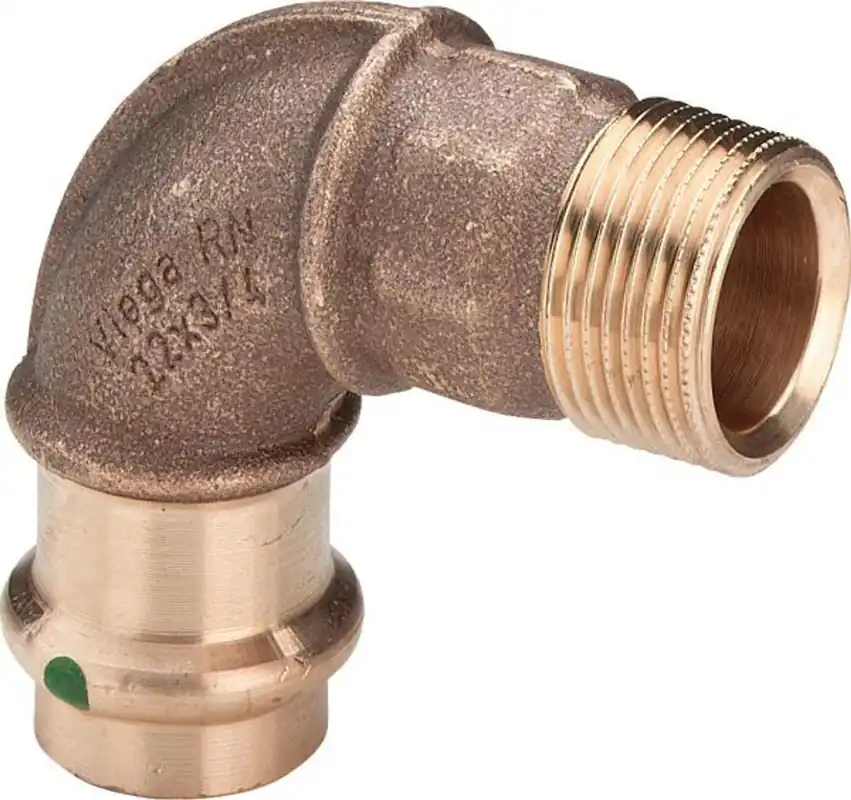 Neue Ware Pressfitting Viega Sanpress 2214 Bogen 90 Grad, 15mm x 3/4" AG