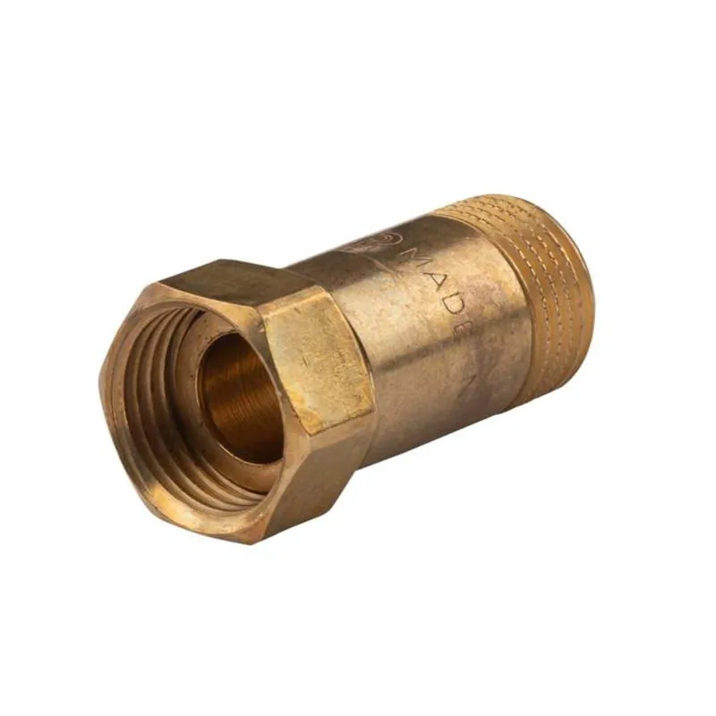 Messing Gewinde-Fitting Schaft flachdichtend mit Kappe 1/2"AG (DN 15) - 1/2"IG (DN 15) - schwere Ausführung Online Kaufen