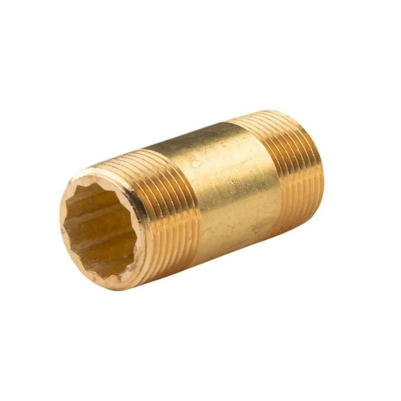 Bestpreis Messing Gewinde-Fitting Distanz Doppelnippel 1"-1" L= 70 mm, schwere Ausführung