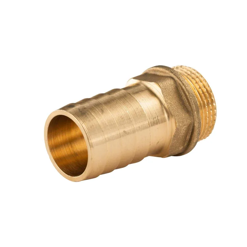 Geprüft Messing Gewinde-Fitting Schlauchanschluss 3/4" AG (DN 20) Länge 25 mm - schwere Ausführung