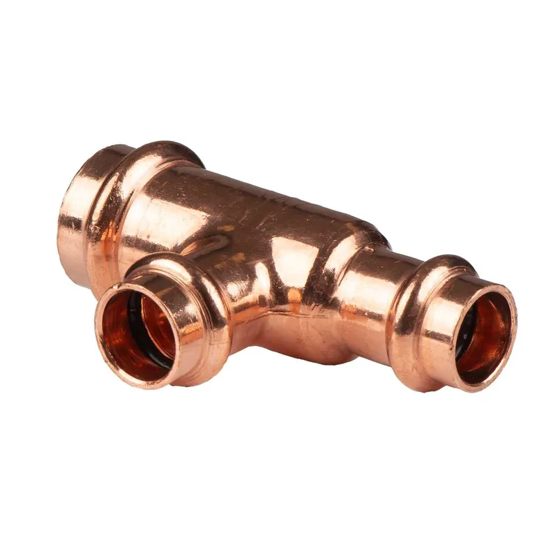 Jetzt Bestellen Kupfer Pressfitting T-Stück reduziert 22 x 15 x 15 mm V+M-Kontur DVGW