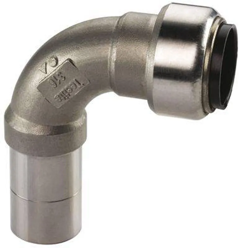 Edelstahl Steckfitting Tectite Bogen 90° 15 mm innen-außen lösbar DVGW Neuheit
