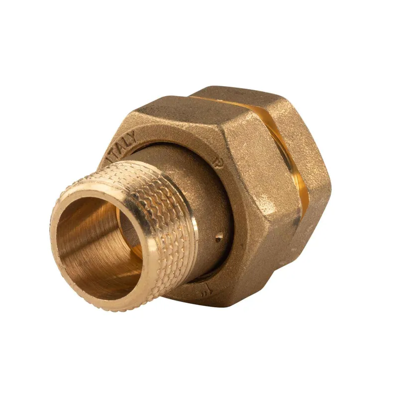 Messing Gewinde-Fitting Verschraubung mit O-Ring konisch dichtend 3/4" IG - 3/4 IG (DN20) - schwere Ausführung Top-Seller
