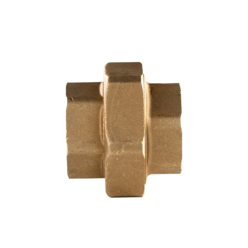 Zertifiziert Messing Gewinde-Fitting Verschraubung gerade mit O-Ring konisch dichtend 3 teilig 1 1/4"IG - 1 1/4"IG (DN 32) - schwere Ausführung