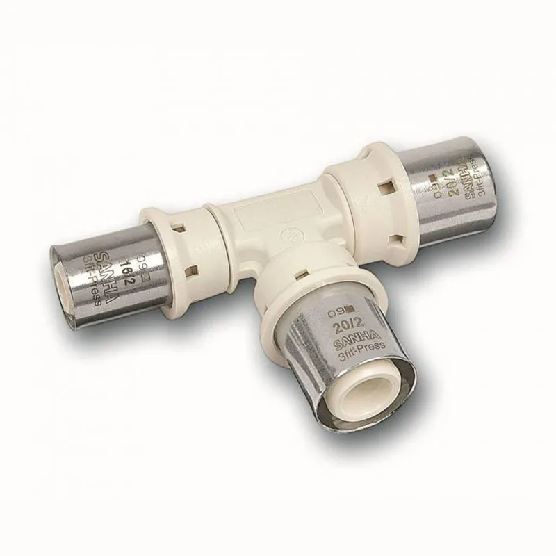 Highlight Aluverbund Pressfitting SANHA PPSU T-Stück reduziert 26 x 3 - 20 x 2 - 20 x 2 Multikontur DVGW