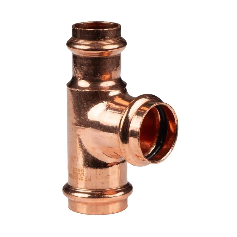 Finale Aktion Kupfer Pressfitting T-Stück reduziert 28 x 28 x 22 mm V+M-Kontur DVGW