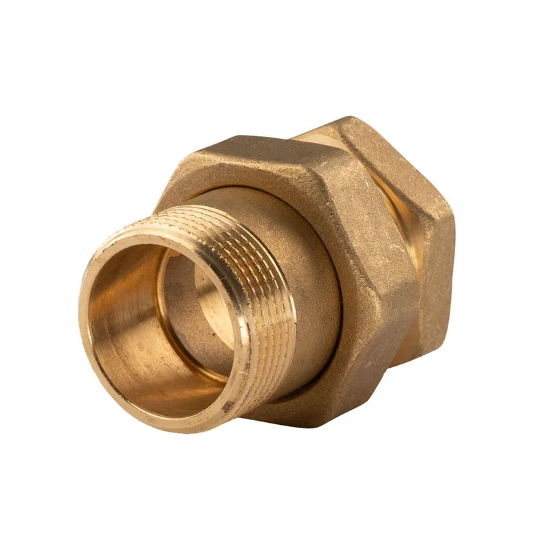Geprüft Messing Gewinde-Fitting Verschraubung mit O-Ring konisch dichtend 1 1/4" IG - 1 1/4" AG (DN32) - schwere Ausführung