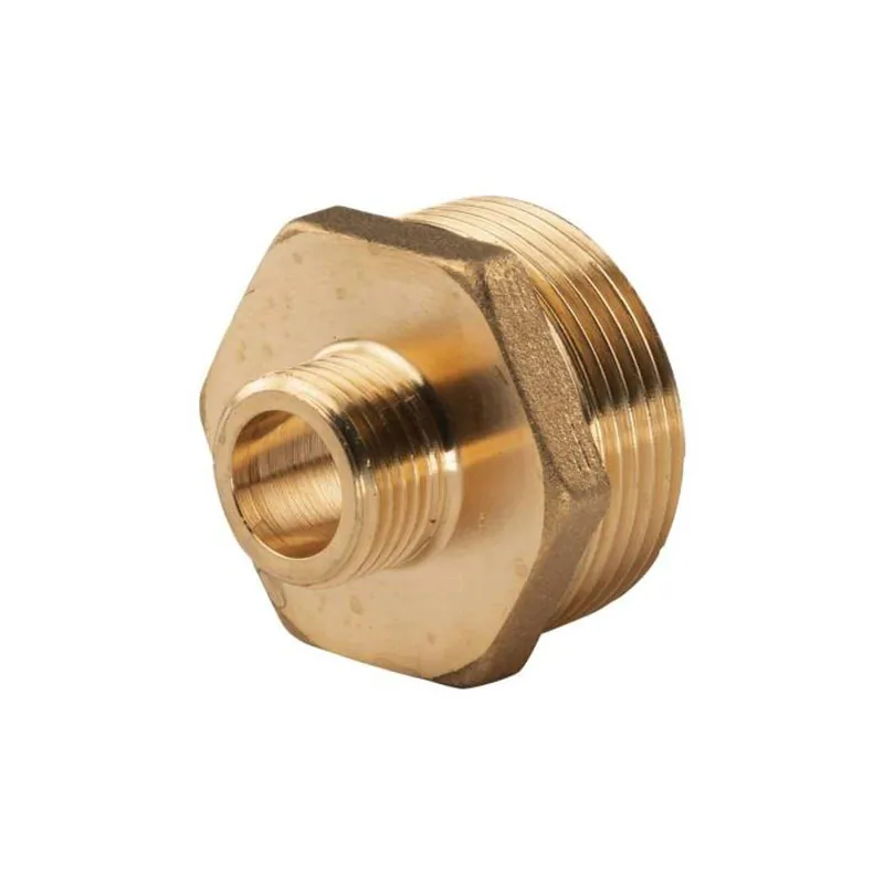 Must-Have Messing Gewinde-Fitting Reduziernippel 1 1/4‘‘AG (DN 32) - 1/2"AG (DN 15) - schwere Ausführung