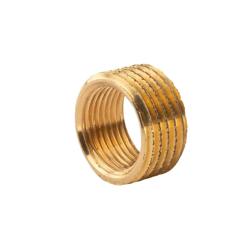 Messing Gewinde-Fitting Reduzierring 3/8" IG (DN10) - 1/2" AG (DN15), schwere Ausführung Neu