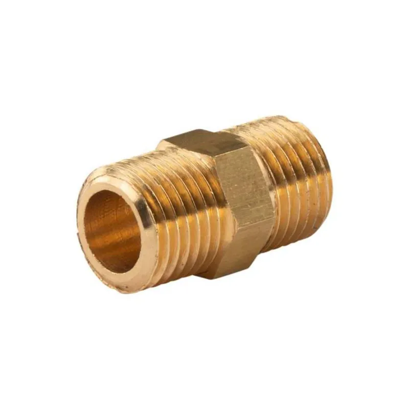 Messing Gewinde-Fitting Doppelnippel 1/4"AG - 1/4"AG (DN8) - schwere Ausführung Super-Preis